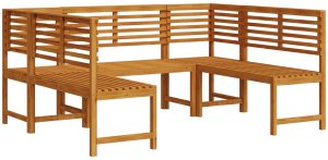 vidaXL Zestaw narożny Zestaw 5 Mocne drewno akacjowe 2
