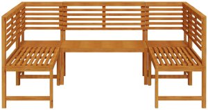 vidaXL Zestaw narożny Zestaw 5 Mocne drewno akacjowe 6