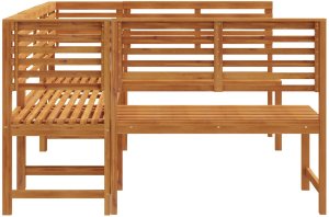 vidaXL Zestaw narożny Zestaw 5 Mocne drewno akacjowe 7