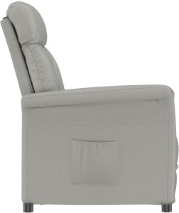vidaXL Fotel relaksacyjny Jasnoszary Materiał Jeden rozmiar dla wszystkich 2