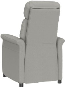 vidaXL Fotel relaksacyjny Jasnoszary Materiał Jeden rozmiar dla wszystkich 3