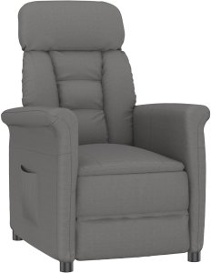 vidaXL Fotel Recliner Ciemnoszary Tkanina Standardowy Fotel Recliner 2