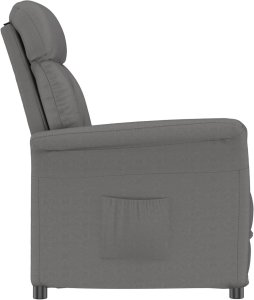 vidaXL Fotel Recliner Ciemnoszary Tkanina Standardowy Fotel Recliner 3