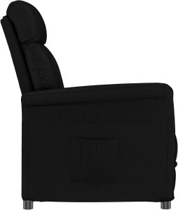 vidaXL Fotel rozkładany Czarny Skóra syntetyczna Średni 3