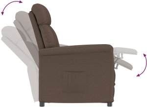 vidaXL Fotel relaksacyjny Ciemny brąz Tkanina Średni Fotel relaksacyjny 6