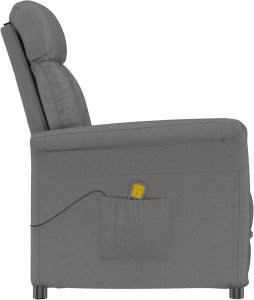 vidaXL Fotel do Masażu Ciemnoszary Poliester Średni Fotel do Masażu 4