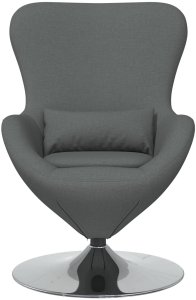 vidaXL Fotele, fotele do relaksu i sypialni Ciemnoszary Poliester 4