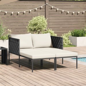vidaXL Kremowy Leżak Poliester 115 x 153 x 69.5 cm Składany 1