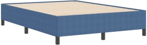 vidaXL Rama Łóżka Niebieska Drewno 140 x 200 x 35 cm 5