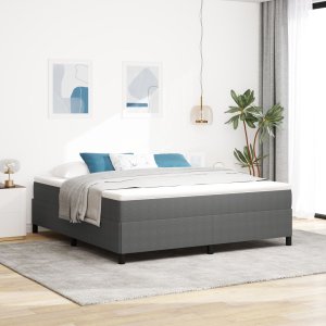 Rama łóżka vidaXL Jasnoszary Drewno 200 x 180 x 35 cm Łóżko platformowe 1