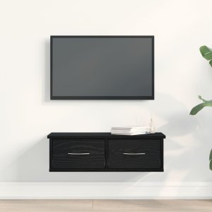 vidaXL Półka Ścienna Czarna Dębowa Drewno Inżynieryjne 60 x 26 x 18,5 cm 4