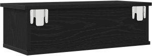 vidaXL Półka Ścienna Czarna Dębowa Drewno Inżynieryjne 60 x 26 x 18,5 cm 6