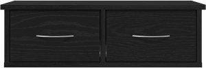 vidaXL Półka Ścienna Czarna Dębowa Drewno Inżynieryjne 60 x 26 x 18,5 cm 7