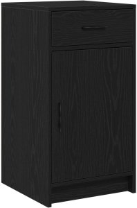 vidaXL Szafka boczna Czarna dąb 40 x 41 x 75 cm 2