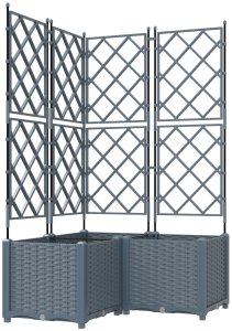 vidaXL Donice ogrodowe Jasnoszary Plastik 80 x 80 x 143 cm 2