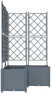 vidaXL Donice ogrodowe Jasnoszary Plastik 80 x 80 x 143 cm 4