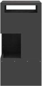 Palenisko ogrodowe vidaXL Piecyk na drewno Czarny Stal 50 x 50 x 100 cm Trwały 5