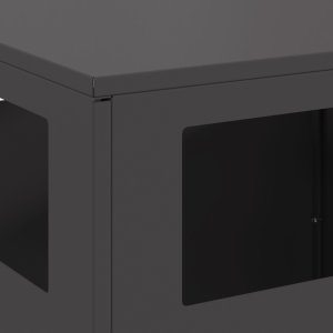 Palenisko ogrodowe vidaXL Piecyk na drewno Czarny Stal 50 x 50 x 100 cm Trwały 6