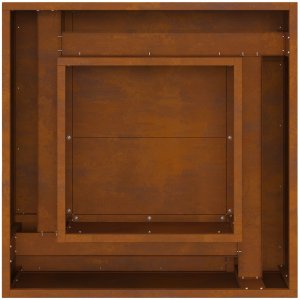 Palenisko ogrodowe vidaXL Ognisko Brązowe Stal 60 x 60 x 30 cm Oporne na ciepło 5
