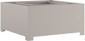 Palenisko ogrodowe vidaXL Kominek Ogrodowy Brązowy Stal zwietrzała 80 x 80 x 40 cm Trwały 4
