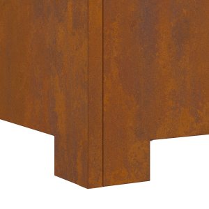 Palenisko ogrodowe vidaXL Kominek Ogrodowy Brązowy Stal zwietrzała 80 x 80 x 40 cm Trwały 7