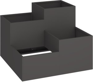 vidaXL Donica ogrodowa Czarna Metalowa 100 x 100 x 60 cm Donice Donica 2