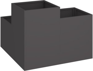 vidaXL Donica ogrodowa Czarna Metalowa 100 x 100 x 60 cm Donice Donica 5