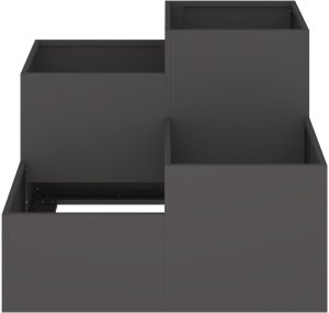 vidaXL Donica ogrodowa Czarna Metalowa 100 x 100 x 60 cm Donice Donica 6