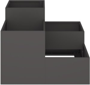 vidaXL Donica ogrodowa Czarna Metalowa 100 x 100 x 60 cm Donice Donica 7