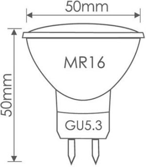 Whitenergy żarówka LED GU5.3, 8 x SMD 2835, 7W, mleczne, MR16 (10368) 4