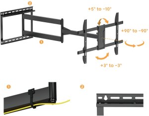 Brateck UCHWYT DO TELEWIZORA LUB MONITORA BRATECK-LPA84-463XL BRATECK 4