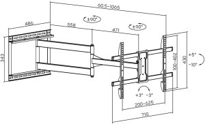 Brateck UCHWYT DO TELEWIZORA LUB MONITORA BRATECK-LPA84-463XL BRATECK 5