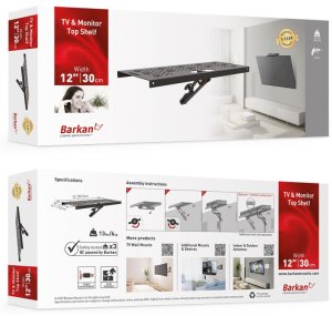 Barkan Nakładka Półka na Telewizor pod Dekoder Tuner Pilot Router 305x120mm 9
