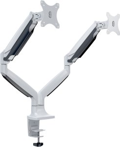 Multibrackets M Deskmount Gas Spring Dual White, Bolt-through, 18 kg, 38.1 cm (15"), 68.6 cm (27"), 100 x 100 mm, White 1