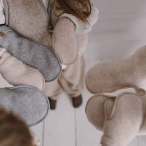 Zaffiro - Rękawiczki dla dorosłych Wełna premium S/M Beige U 2