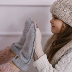 Zaffiro - Rękawiczki dla dorosłych Wełna premium S/M Beige U 3