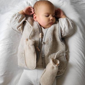 Zaffiro - Kamizelka 100% wełna - Baranek 74/80 Beige U 11