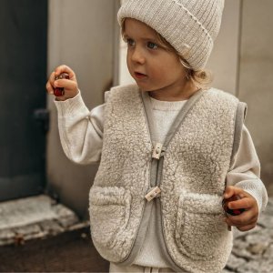 Zaffiro - Kamizelka 100% wełna - Baranek 74/80 Beige U 14