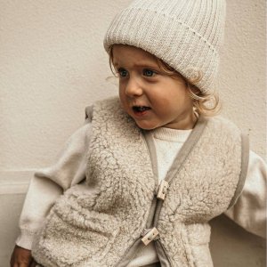 Zaffiro - Kamizelka 100% wełna - Baranek 74/80 Beige U 4