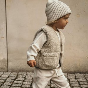 Zaffiro - Kamizelka 100% wełna - Baranek 74/80 Beige U 5