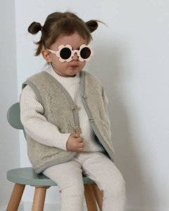 Zaffiro - Kamizelka 100% wełna - Baranek 74/80 Beige U 9