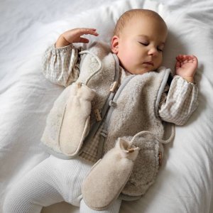 Zaffiro - Kamizelka 100% wełna - Baranek 74/80 Beige U 10