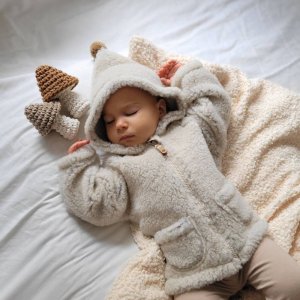 Zaffiro - Kurteczka Meri 100% wełna - Baranek 110/116 Beige U 9