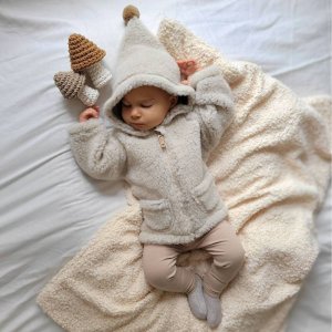 Zaffiro - Kurteczka Meri 100% wełna - Baranek 110/116 Beige U 10