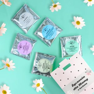 Dziękuję, że jesteś! Życzenia z herbatą dla Mamy - prezent upominek zestaw 5 herbat smakowych na Dzień Matki 4