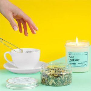 Herbata Czas dla Siebie - wysokogatunkowa zielona herbata 50g elegancki prezent podarunek podziękowanie dla rodziców gości weselnych idealny zestaw dla mamy 3