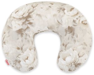 Poduszka rogal do karmienia fasolka rozbieralna- Peonies beige 1
