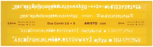 ARISTO Schriftschablone Duo Combi 3,5/5mm ISO3098-1/DIN6776 1