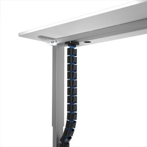 Organizer kabli, G�sia szyja z magnetycznym mocowaniem, czarno-niebieski, 1285mm, do sto��w z regulacj� wysoko�ci, Powerton 4