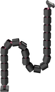 Organizer kabli, G�sia szyja z magnetycznym mocowaniem, czarno-r�owy, 1285mm, do sto��w z regulacj� wysoko�ci, Powerton 3